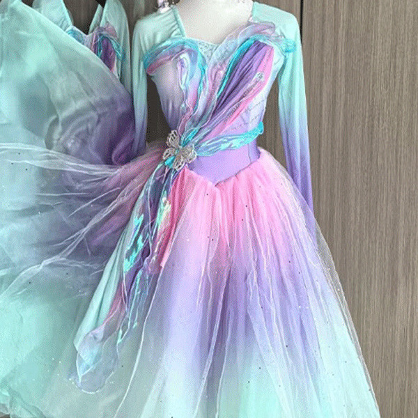 开场舞大摆裙演出服女大气舞台国风古典舞蹈表演服渐变现代舞服装