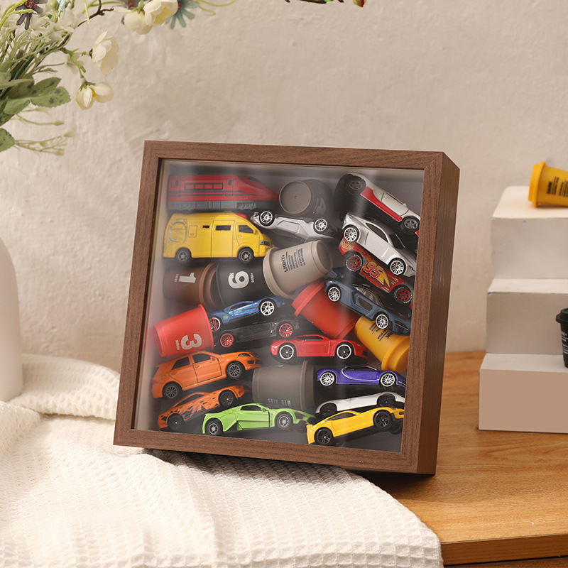 Thickened 5cm hollow dried flower photo frame three-dimensional table three-meal half coffee can storage car doll display frame