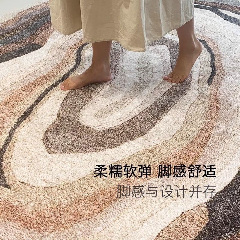 レトロな不規則な軽い豪華な異形の高級絨毯の客間のマットのソファーの寝室のお茶のいくつかのベッドの辺の厚いマット|undefined
