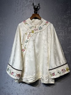 240028 Chinese Style New Style Retro Heavy Embroidered Base Shirt New Chinese Style Slant Placket Taitoo