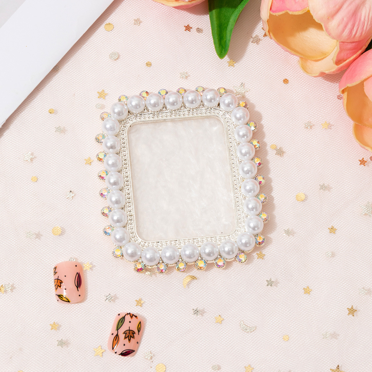 Elegant Rectangle Alloy Resin Nail Beauty Display Board display picture 7