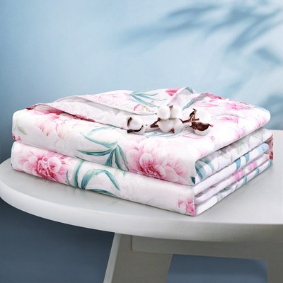 富安娜純棉空調被全棉抗菌雙人夏涼被可水洗機洗\團購更優惠