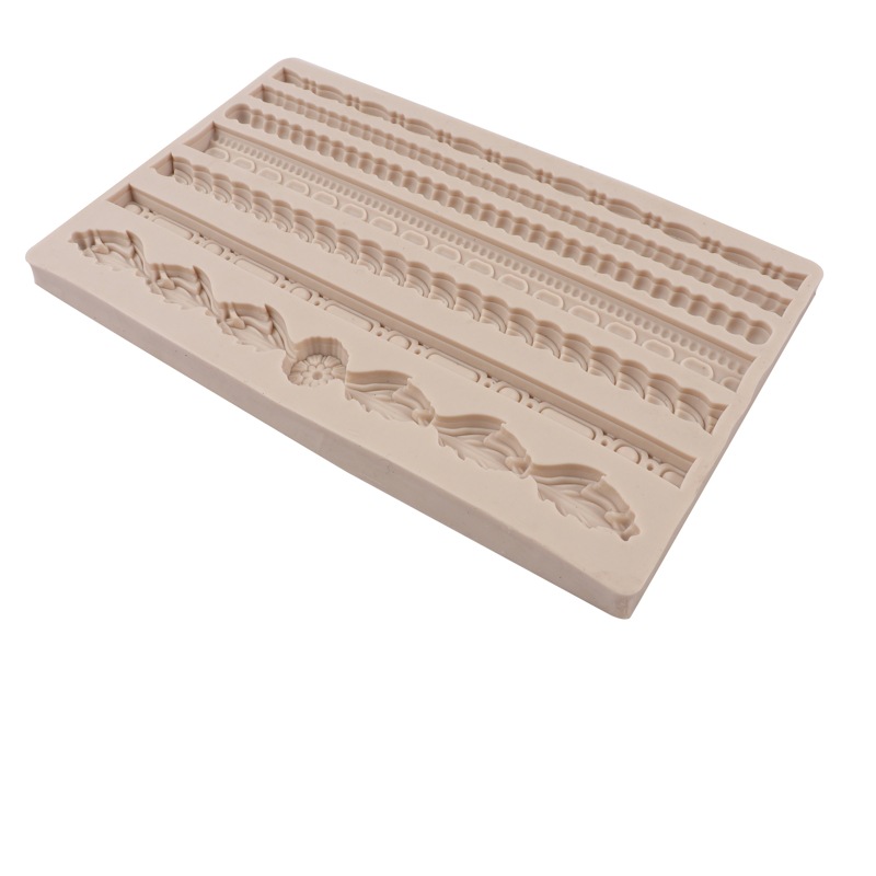 De estilo europeo en relieve molde de pastel de fondant giro cuerda de cáñamo molde de silicona pastel de chocolate herramienta para hornear