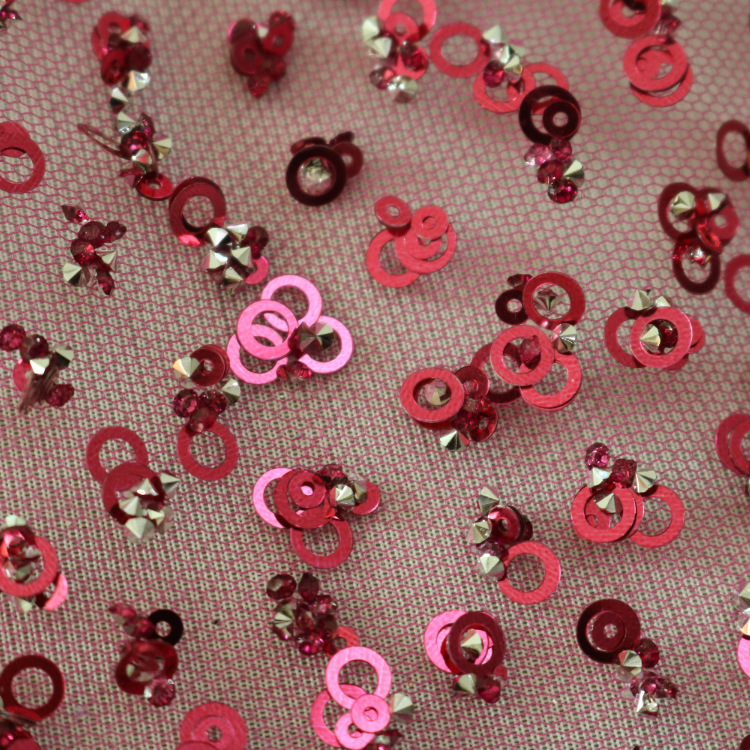 Fabricantes de malla de tela de polvo fino pendientes de diamante piezas de vestido de boda brindis cena tela de vestido
