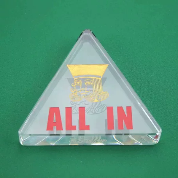 Acrylic Zhuang DEALER code Texas poker Zhuang code Z acrylic triangle ALLIN brand Texas poker accessories