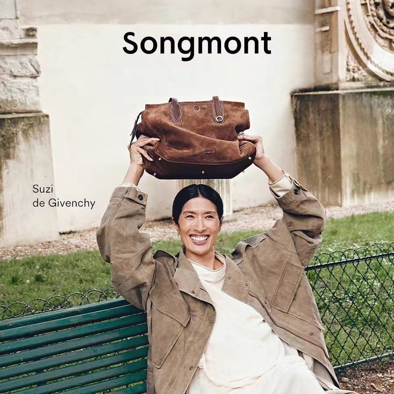 Songmont 山下裕松トレースシリーズ スエード トラベルバッグ ベルベット ボストン ショルダー ブリーフケース レディース|undefined