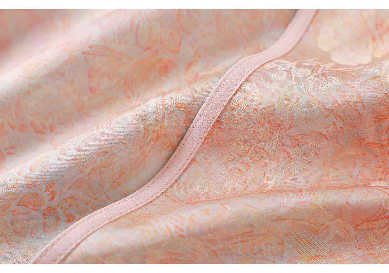 Áo vest không tay nữ kiểu Trung Quốc mới, chất lụa Jacquard nhuộm chìm, tà áo chéo, mặc mùa hè — màu xanh nhạt chi tiết 38