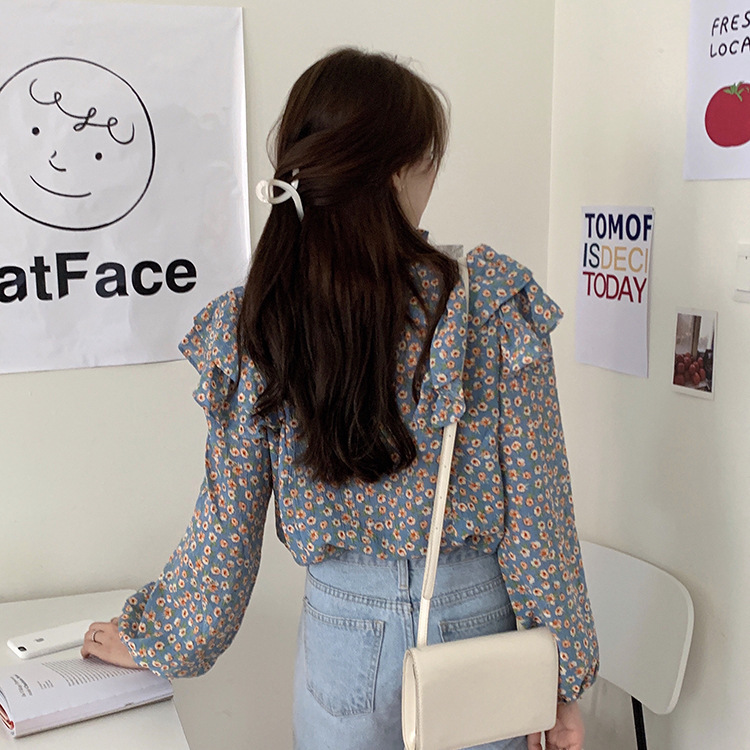 帮手描述图：韩国 chic2020秋冬新款ins风复古轻熟碎