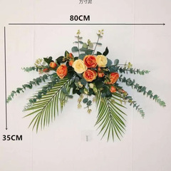 模造の花の門の頭の花の芸の装飾の壁面は門の花の花のブランドの花の芸の布の景を飾って撮影のシーンの道具を撮影します。