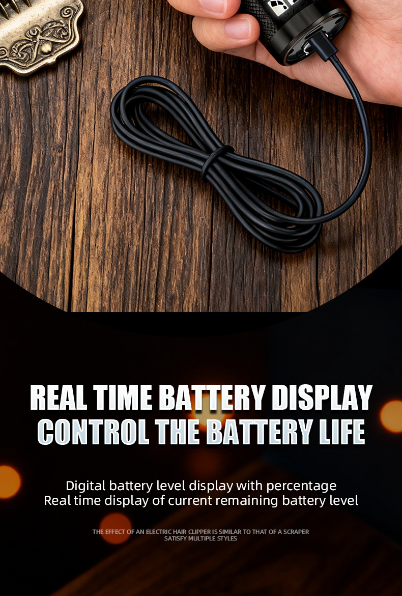 Professionel hårtrimmer med knive i rustfrit stål_voghion.com