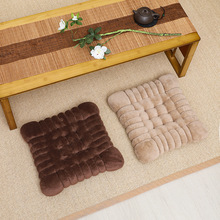 加厚毛绒饼干坐垫日式极简风纯色靠垫办公室教室椅垫榻榻米蒲团垫