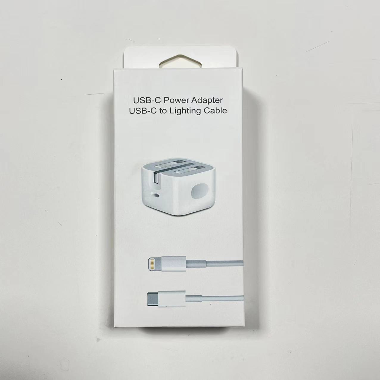 苹果快充线纸盒20W快充头充电器套装Type-c/PD/C toC数据线包装盒