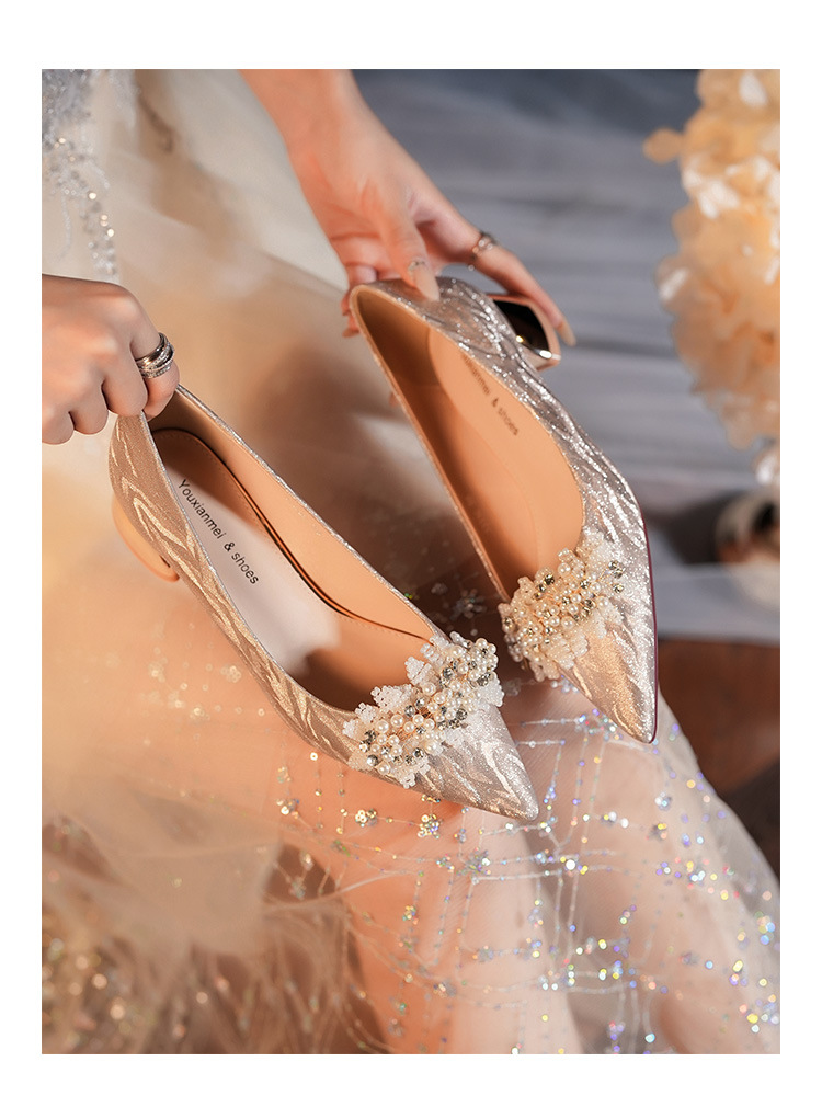 3333C-015 Low Heel Pointed Toe Tiger Skin Pattern High Heels Comfortable Elegant Women's Shiny Wedding Party Shoes_voghion.com