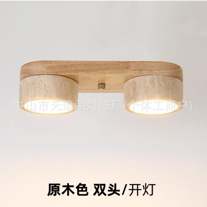 黄洞石吸顶灯过道灯走廊灯入户玄关中古侘寂奶油风入户LED吸顶灯|undefined