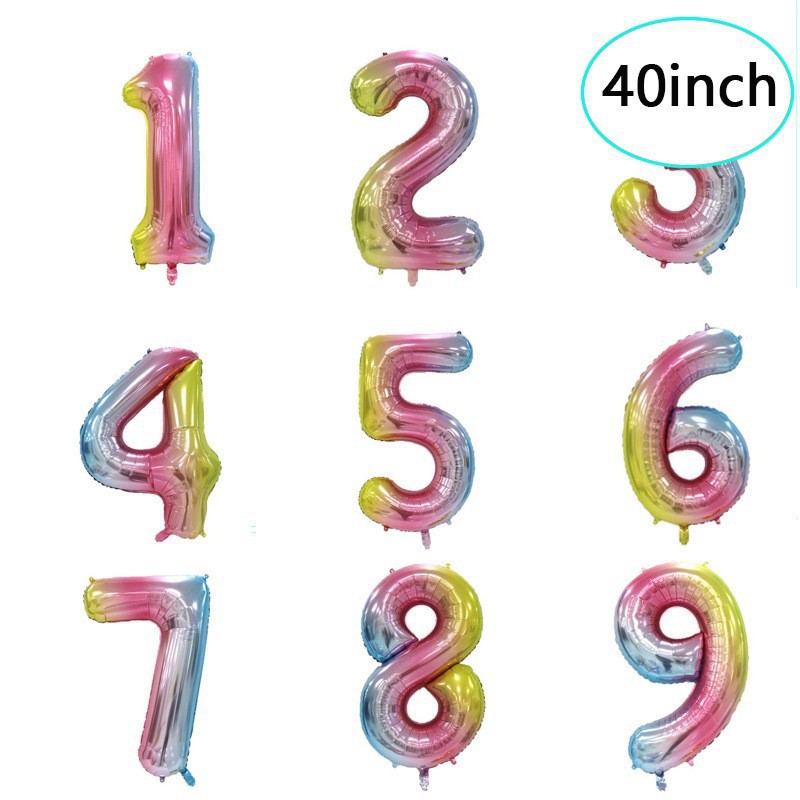 Versión estadounidense del globo de película de aluminio digital de 40 pulgadas de cuerpo delgado Decoración de fiesta de cumpleaños Helio flotando en el aire Globo grande transfronterizo de 42 pulgadas