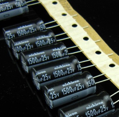 Nichicon尼康电解电容25V1500UF 1500uf 25v HE系列12.5*20 25