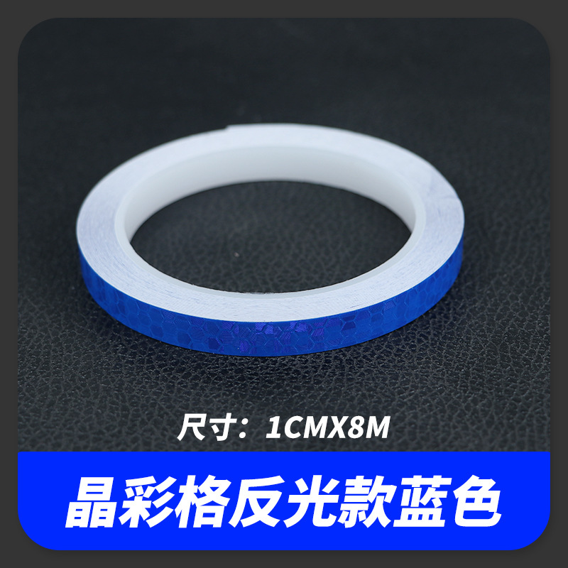 Suministro directo de fábrica pegatinas reflectantes del cuerpo del coche tira reflectante rojo y blanco pegatinas del cuerpo del coche enrejado cinta reflectante rueda cubo pegatinas reflectantes