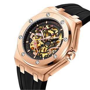 Cross-border New Automatic Mechanical Watch Men's ONOLA/Aolona Fashion Multi-color Silicone Tape Waterproof Watch