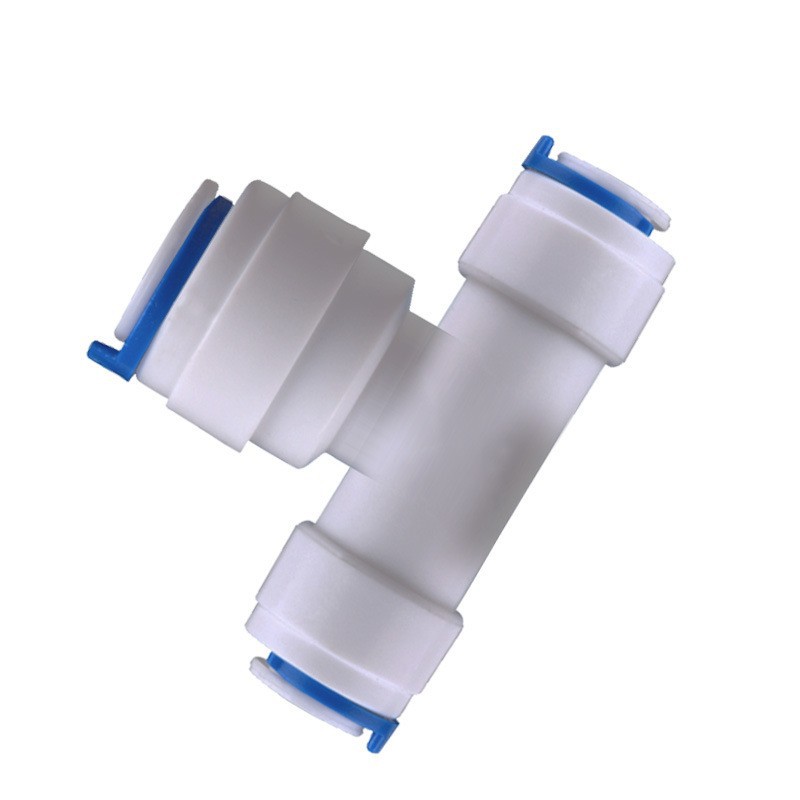 Venta al por mayor 7024 purificador de agua conector rápido conector de 3 minutos a su vez 2 minutos tee POM conector de plástico purificador de agua conector
