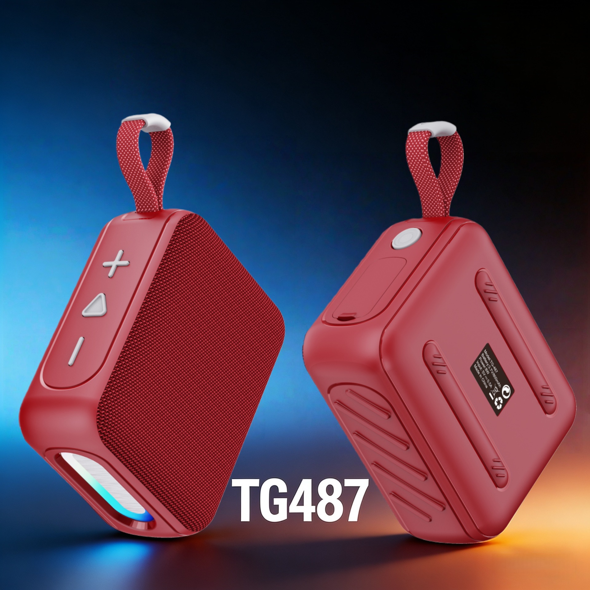 Transfronterizo nuevo TG487 altavoz Bluetooth portátil tarjeta USB regalo de moda TWS dupla subwoofer de audio