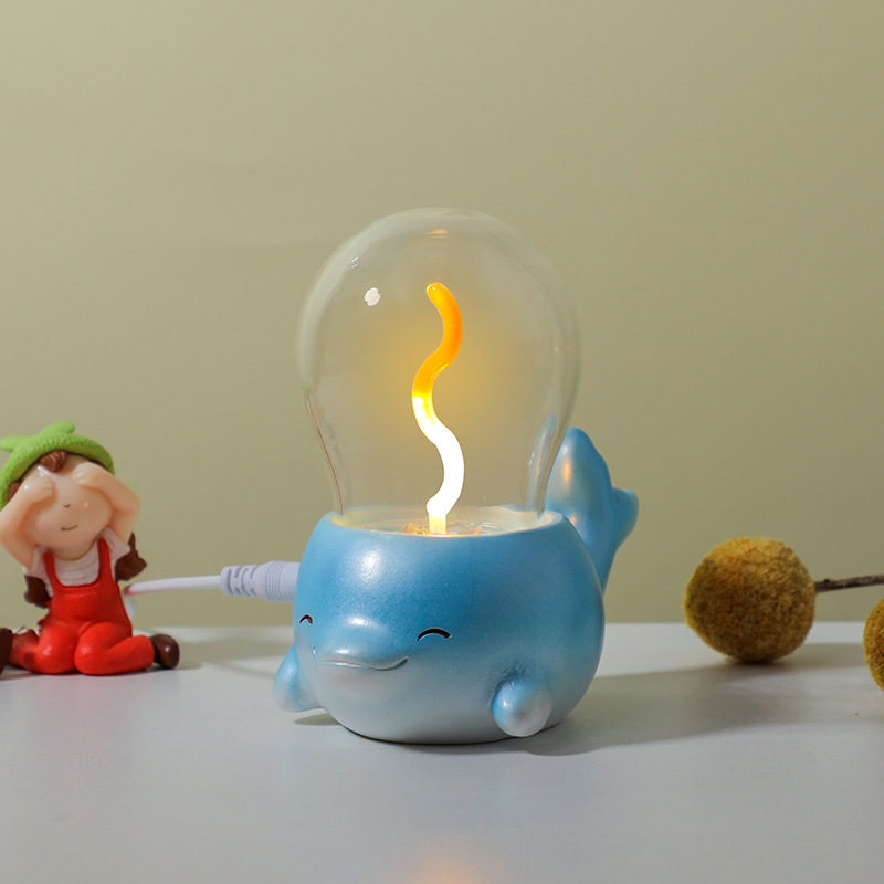Lámpara de noche lámpara luminosa base de resina creativa para gatos adornos de animales decoración de escritorio exhibición artesanía regalos