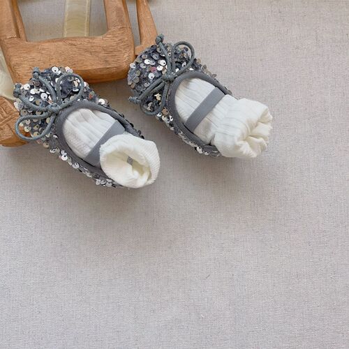 Spring and Autumn New Women and Children's Shoes Baby First Walking Shoes Sparkling Princess Shoes Girls Baby Shoes Korean Version Toddler Single Shoes
