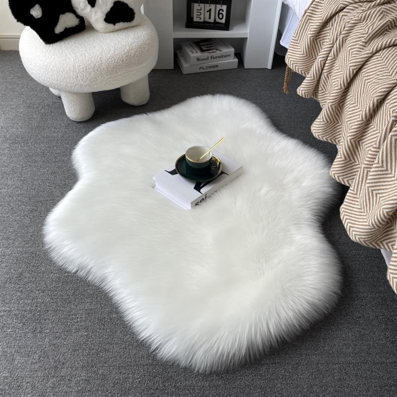 Carpet Door Mat Can Be Cut, Wabi-Sabi Style Carpet, Light Luxury Floor Mat, Silent Tatami Bay Window, Double-Sided Gray-White Carpet
