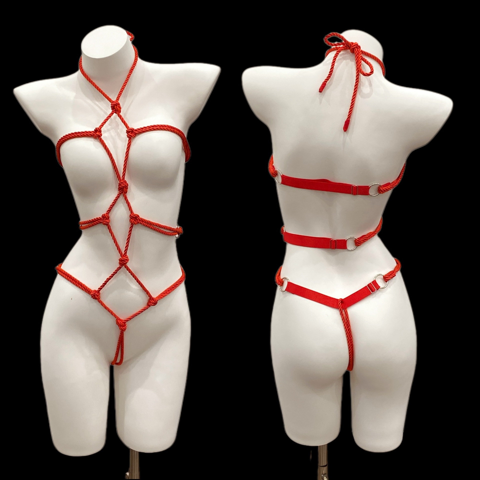 Sexy Lingerie Bondage Sm Teasing Temptation Rope Outfit Set Qqny Temptation Mesh Uniform for Women 9559