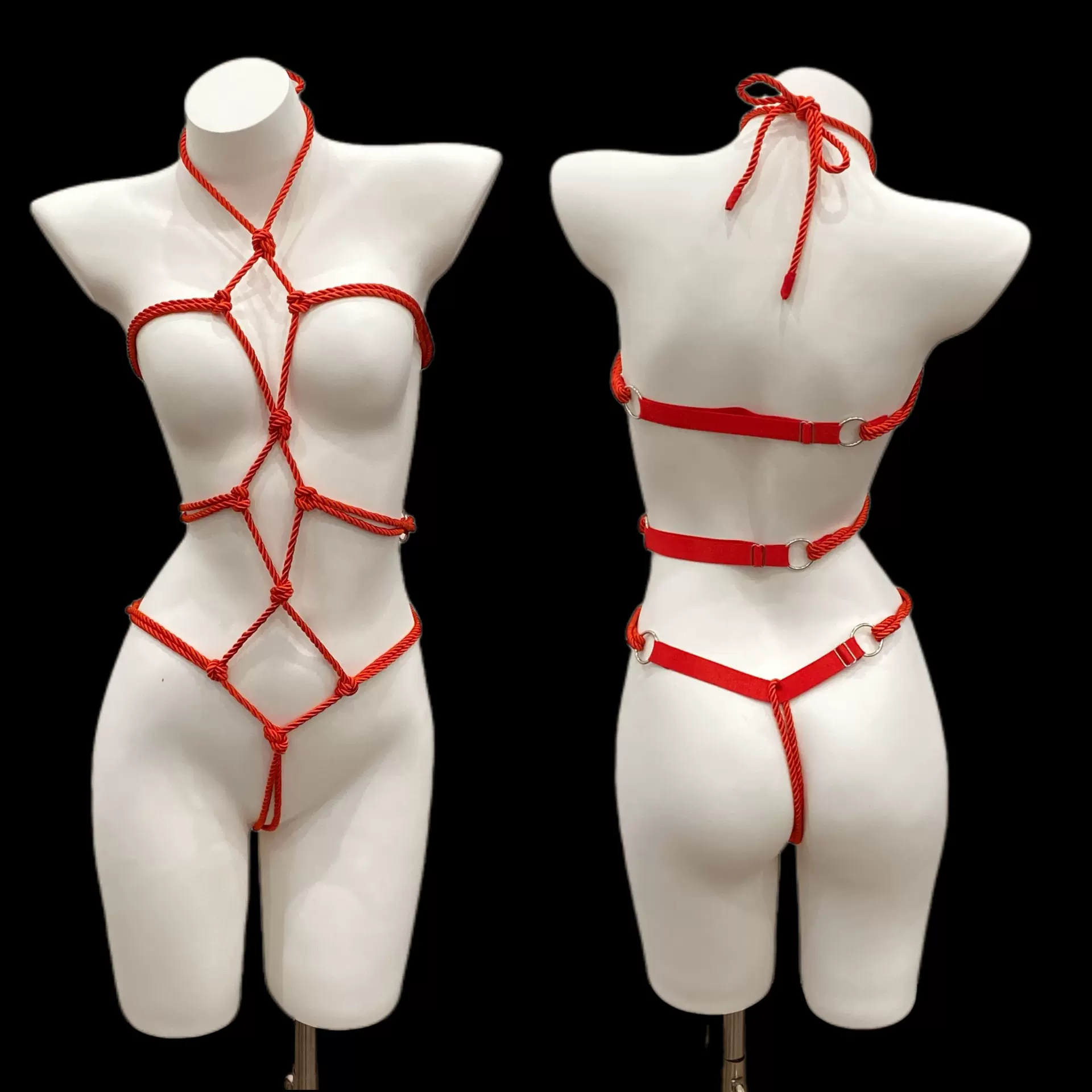 曼欲性感情趣内衣捆绑SM调情诱惑绳衣套装qqny诱惑网衣制服女9559