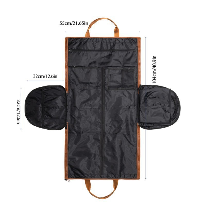 Nueva ropa de viaje bolsa de equipaje de transformación para llevar bolsa de ropa de cuero artificial impermeable traje de viaje correa de hombro