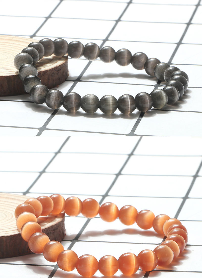Beaded Bracelet Couple Set Handmade Braided Cat Eye Stone Rope_voghion.com