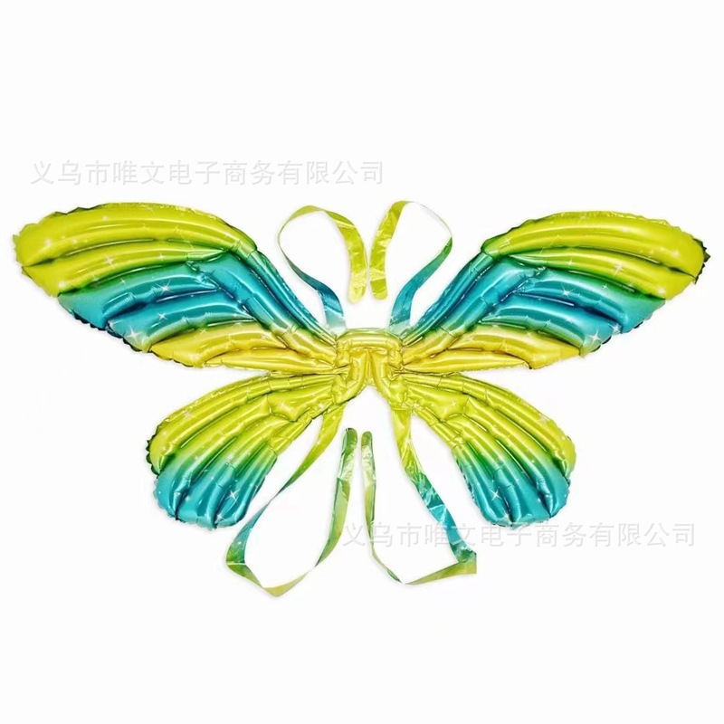 蝴蝶翅膀气球后背领背饰夜光儿童天使充气蝴蝶翅膀生日拍照道具派|undefined