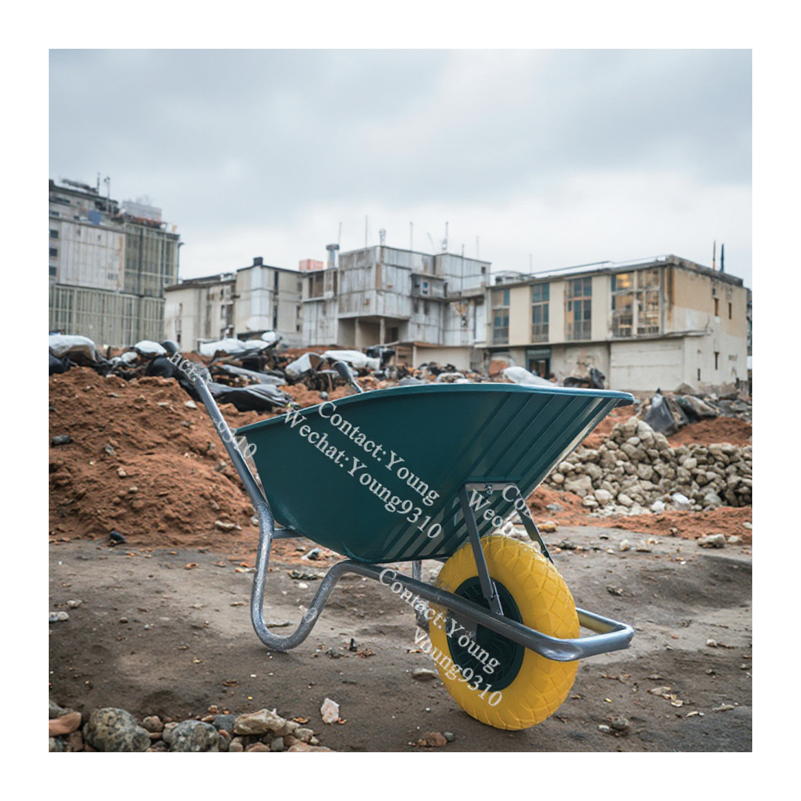 物流建筑花园塑料斗手推车wb6414独轮手推车 wheel barrow