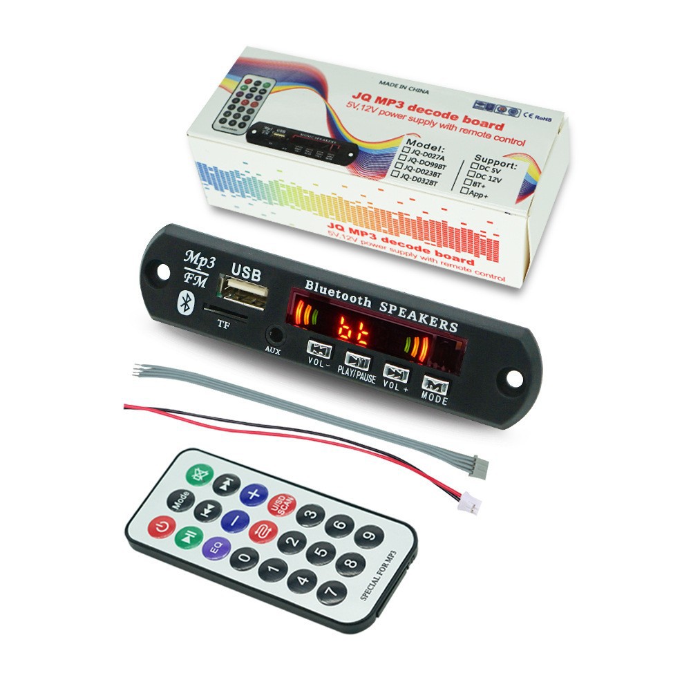 MP3 decodificador módulo Bluetooth montado en automóviles decodificador de sonido amplificador de potencia accesorio para automóviles de radio