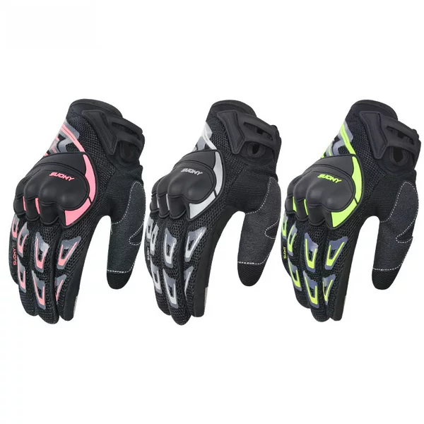 Summer Motorcycle Gloves Thin Mesh Breathable Four Seasons Cycling Motorcycle Knight Anti-fall Off-road Racing Men's Full Finger