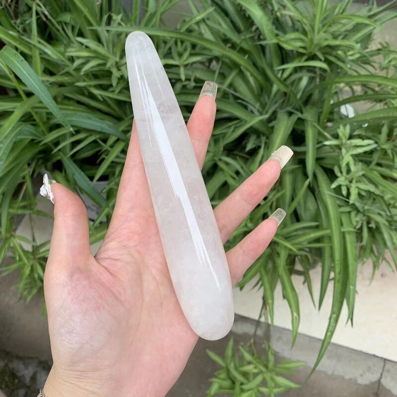 天然水晶多种材质水晶按摩棒 图 3