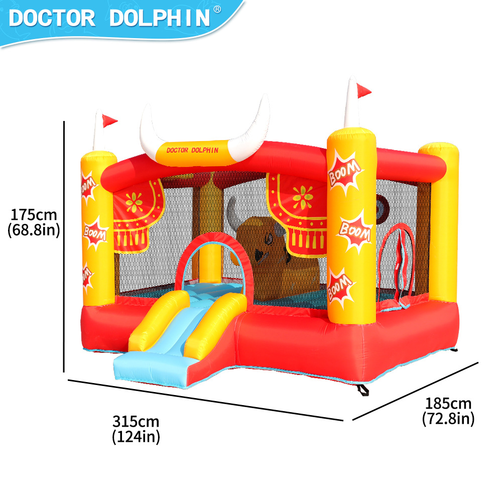 Doctor delfín | Castillo inflable para niños pequeño trampolín inflable tobogán inflable pequeño hogar