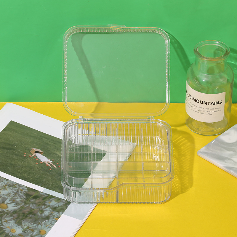 新款家用桌面便捷首饰透明收纳盒项链耳钉戒指手链饰品收纳详情4