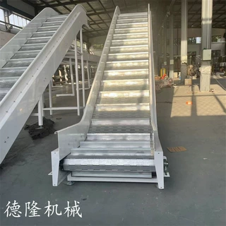 铁料加工板链排屑机废料回收爬坡上料机304耐腐蚀链板提升输送线