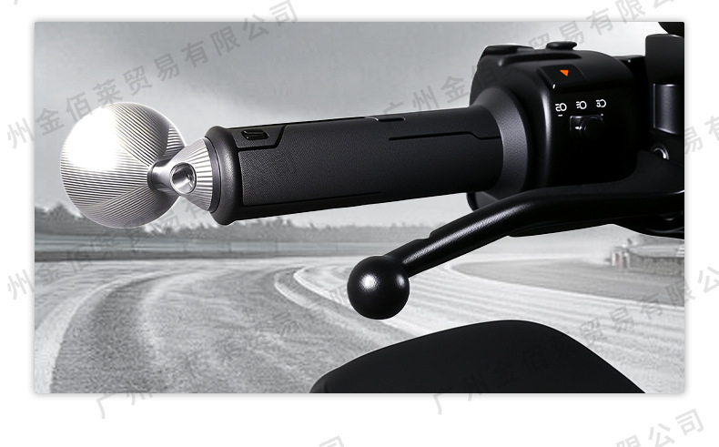 New Motorcycle Mini Round Mirror Integrated Die-Cast Handlebar Reflective Rearview Mirror Factory Spot Wholesale