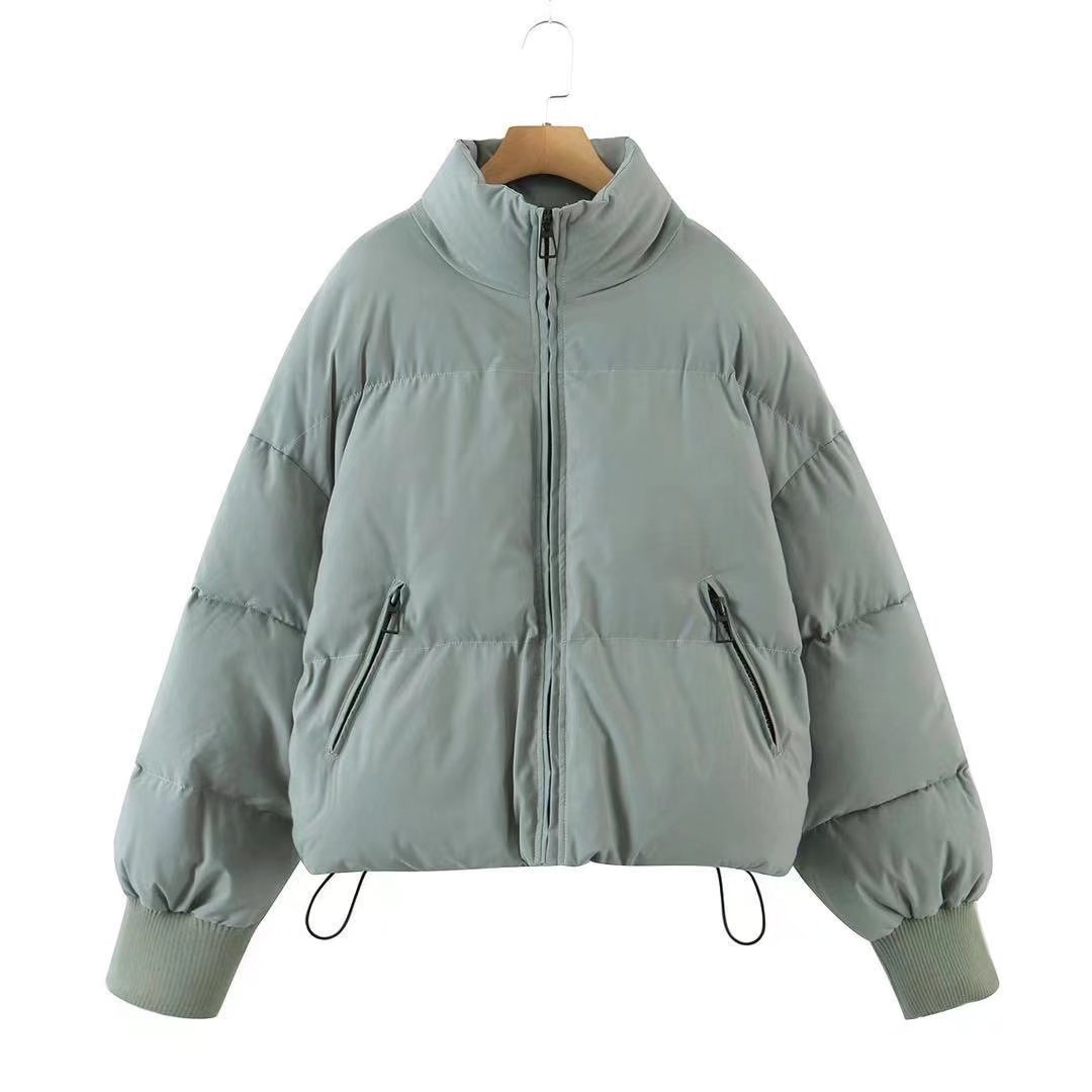 2023 invierno nuevo europeo y americano de moda elegante suelta adelgazante abrigo de pan caliente corto perezoso abajo abrigo de algodón acolchado image 13
