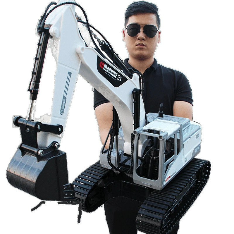 大きな金属の建設機械のミニカー、おもちゃのリアルな男の子向け電動輸送、リモートコントロール