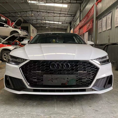 19-24 Austrian a7 modified S7/RS7 honeycomb middle net large surround front bar assembly A7 black warrior 24 wholesale (Big Surrounded) - 19-24-models-a7a7l-modified-to-rs7-mid-grid
