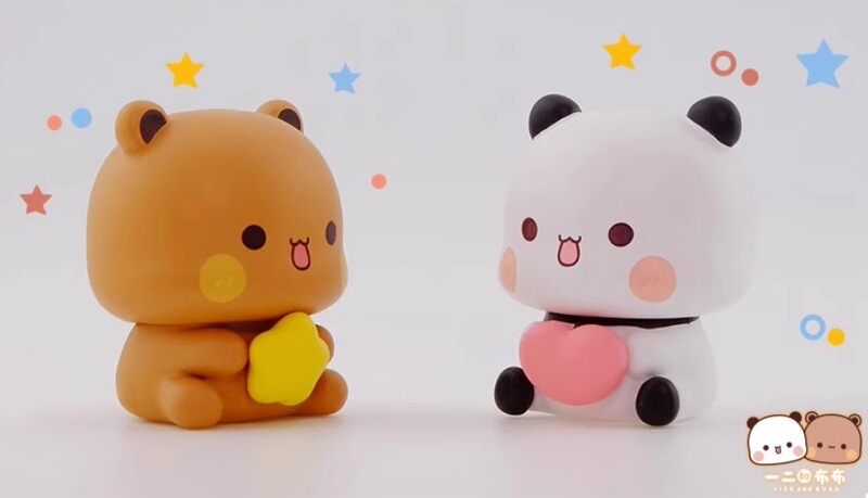 本物の1と2とBubuの日常かわいいミニブラインドボックスフィギュアオーナメントトレンディなおもちゃ周辺機器ガールギフト|undefined