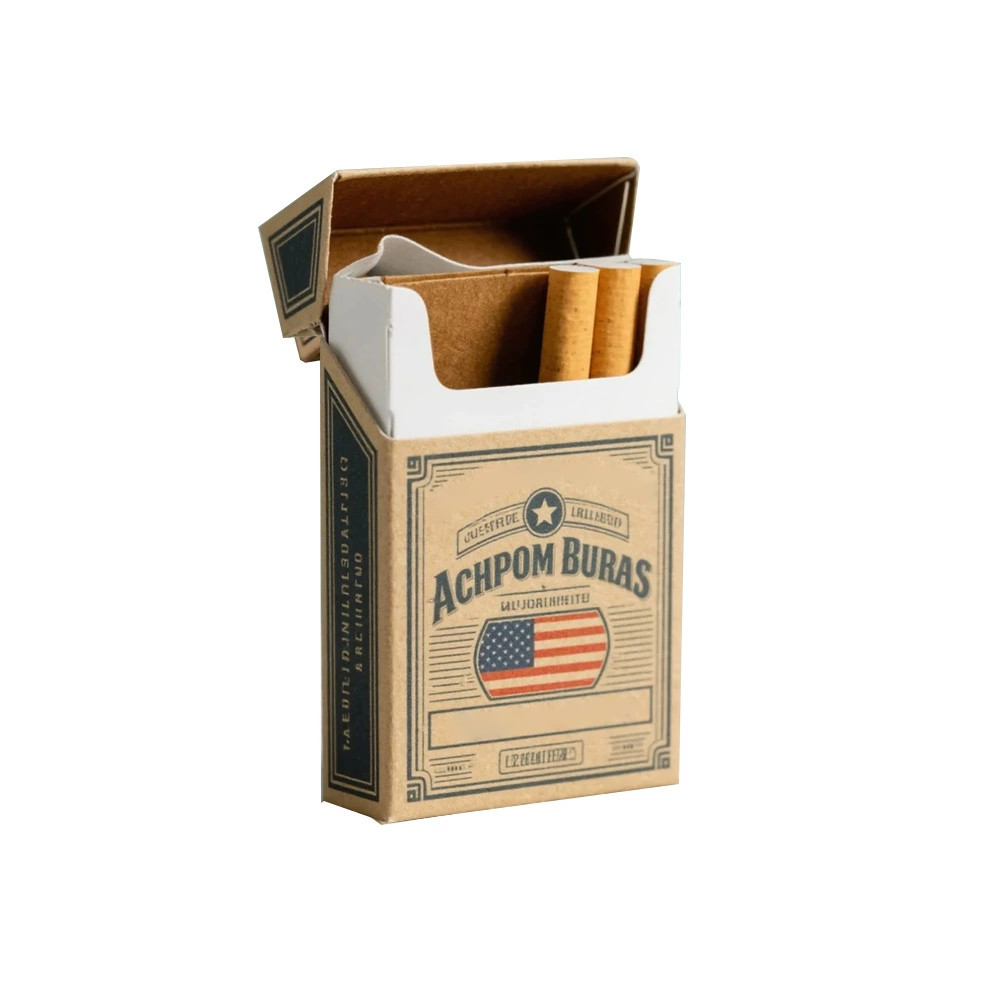 Оптовая печать кросс-бордерных модных уличных кастомных бумажных сигаретных коробок, классические коробки с откидной крышкой из крафт-бумаги, самодельные бумажные коробки для сигарет