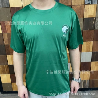 全涤速干鸟眼全涤T恤左胸丝印logo印刷可定制刺绣热升华文化衫T恤