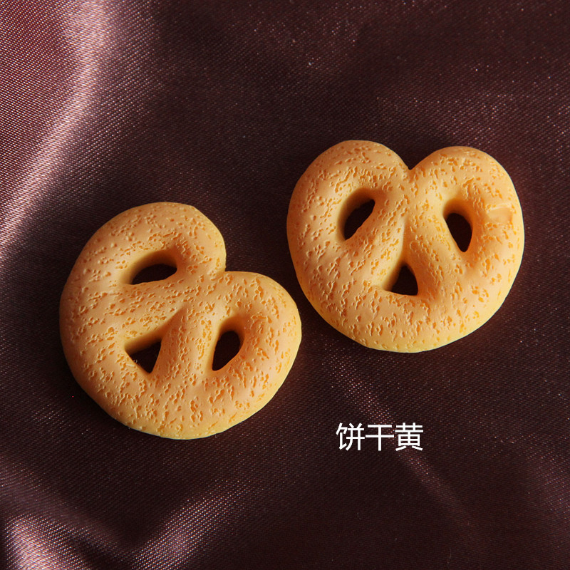 Gran simulación jishiguo alimentos y accesorios de juego resina pan anillo crema caja del teléfono DIY material