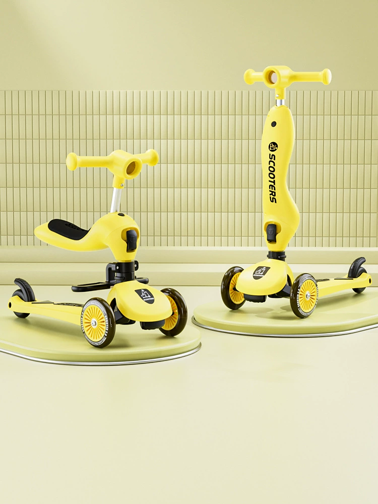 Children's universal scooter with seat for early age, 0-3-6 years