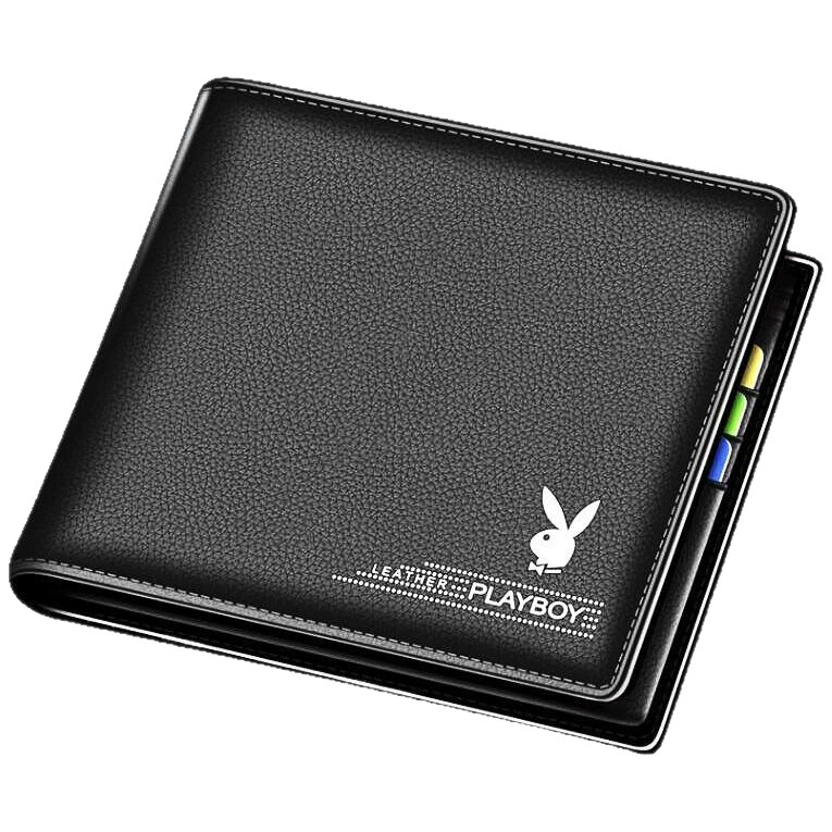 花花公子 Men's short thin wallet for students
