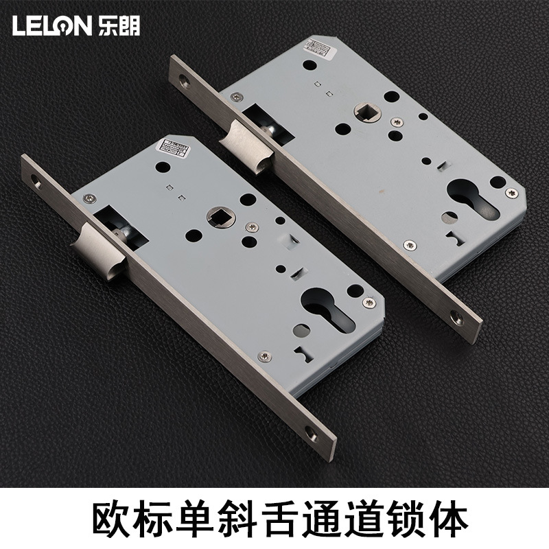 Personalizado estándar europeo 6072 cuerpo de cerradura de canal de lengüeta oblicua simple puerta de evacuación de incendios núcleo de la puerta de escape cuerpo de cerradura de fuego mecánica